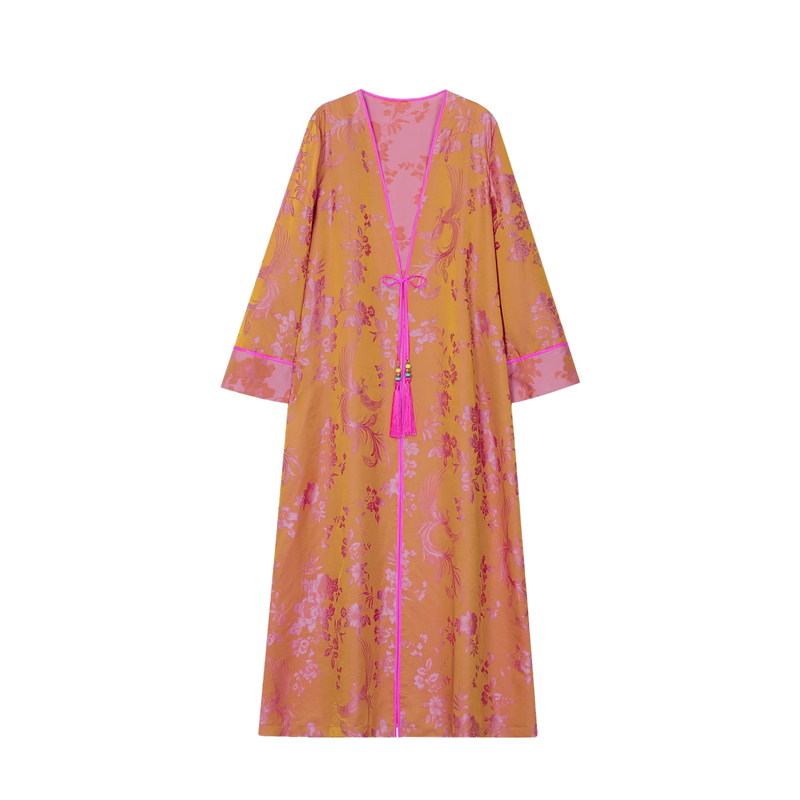 Chinese Silky Phoenix Brocade Abaya