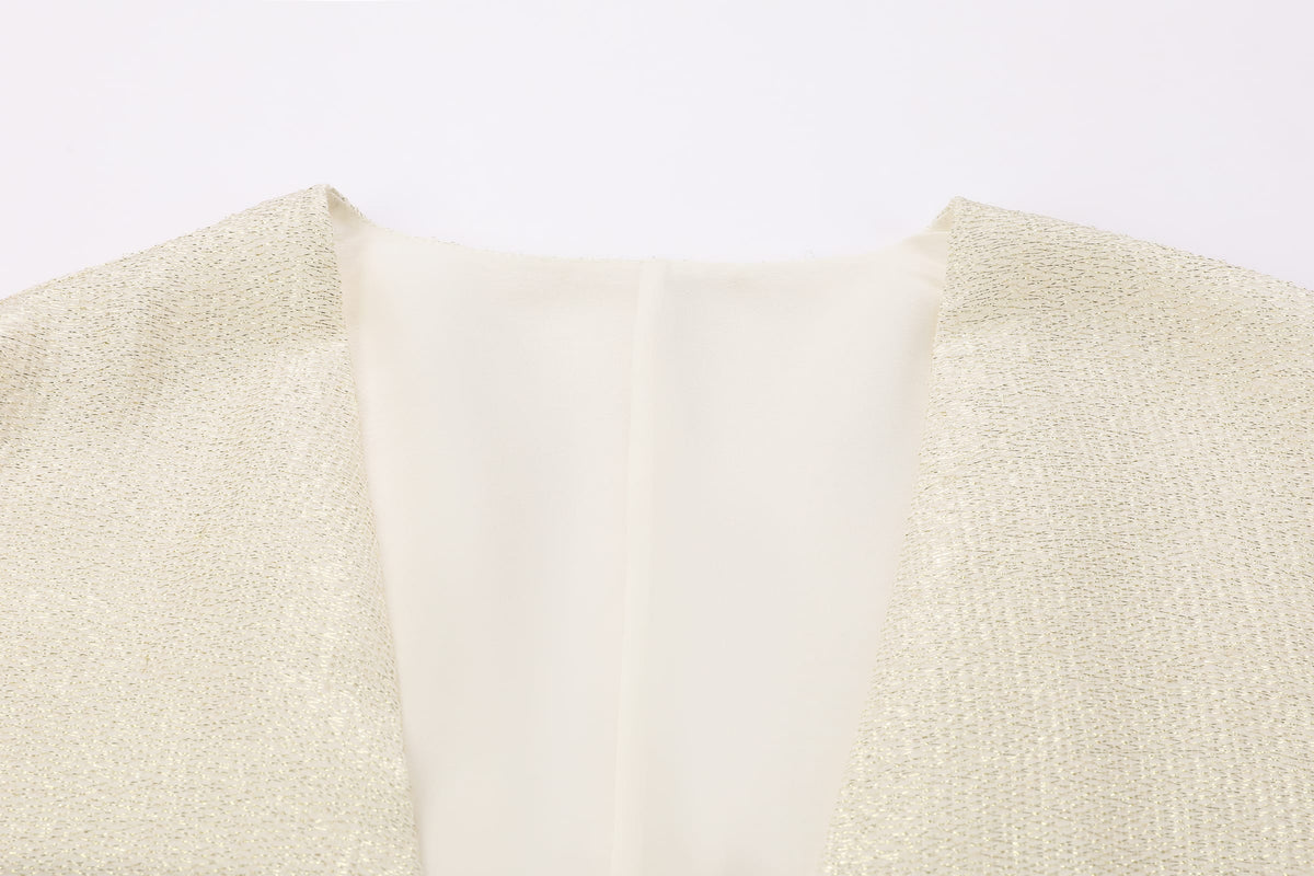 Gilded Diamond Mesh Abaya Coat - image 4