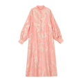 Gilded Pink Long Shirt — front view showing the long button-front silhouette