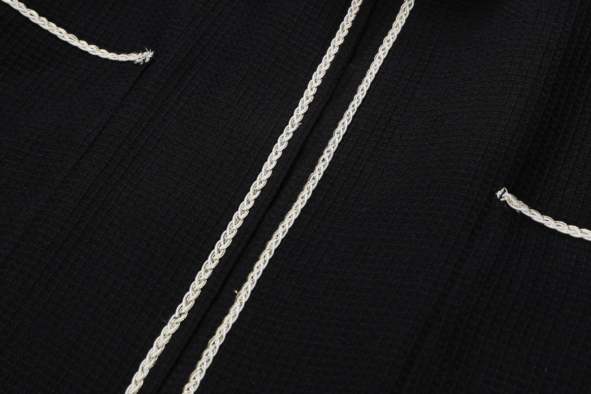 Waffle-Weave Duster Abaya Black - image 5