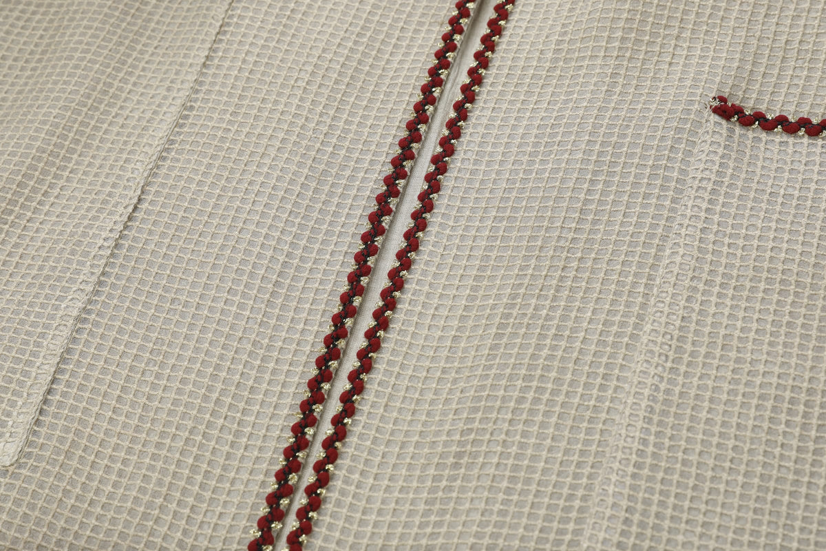 Waffle-Weave Duster Abaya Light Mocha - image 5