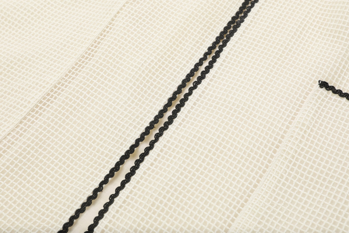 Waffle-Weave Duster Abaya Ivory - image 6