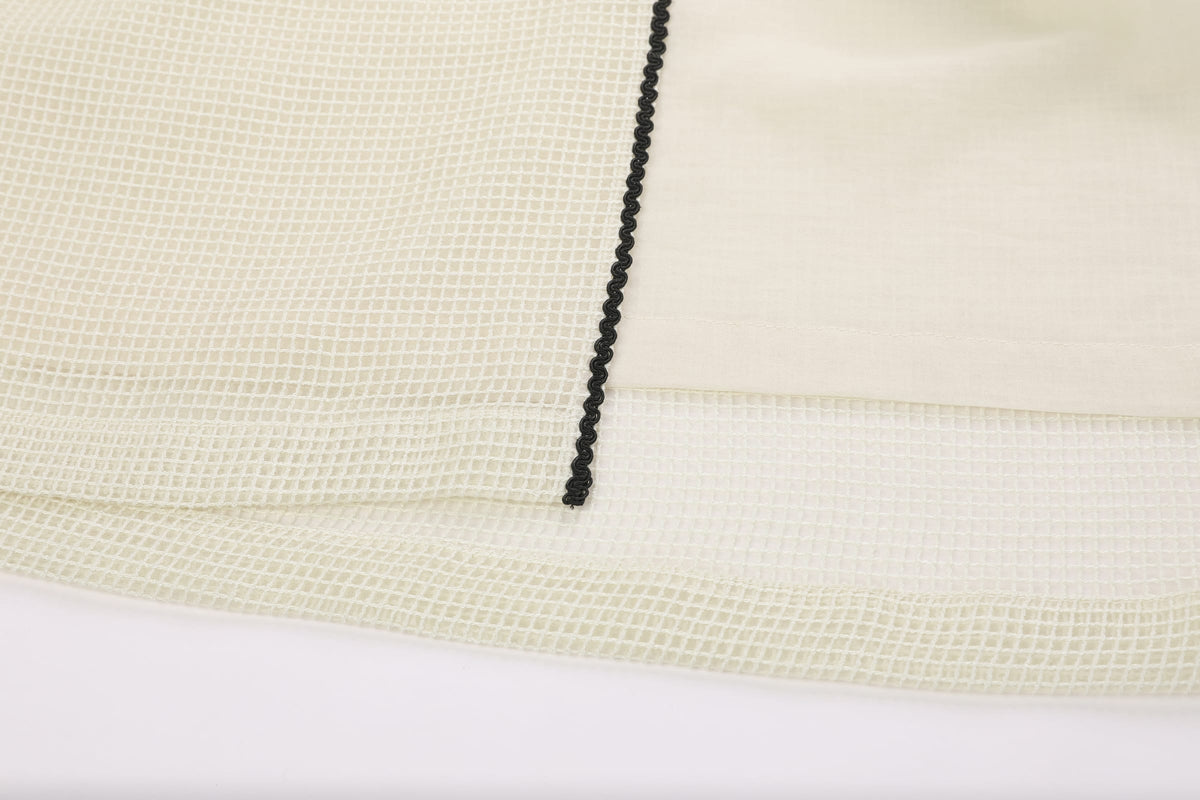Waffle-Weave Duster Abaya Ivory - image 8