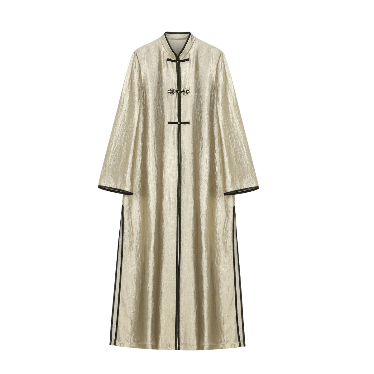 Liquid Gold Pleated Abaya - image 1