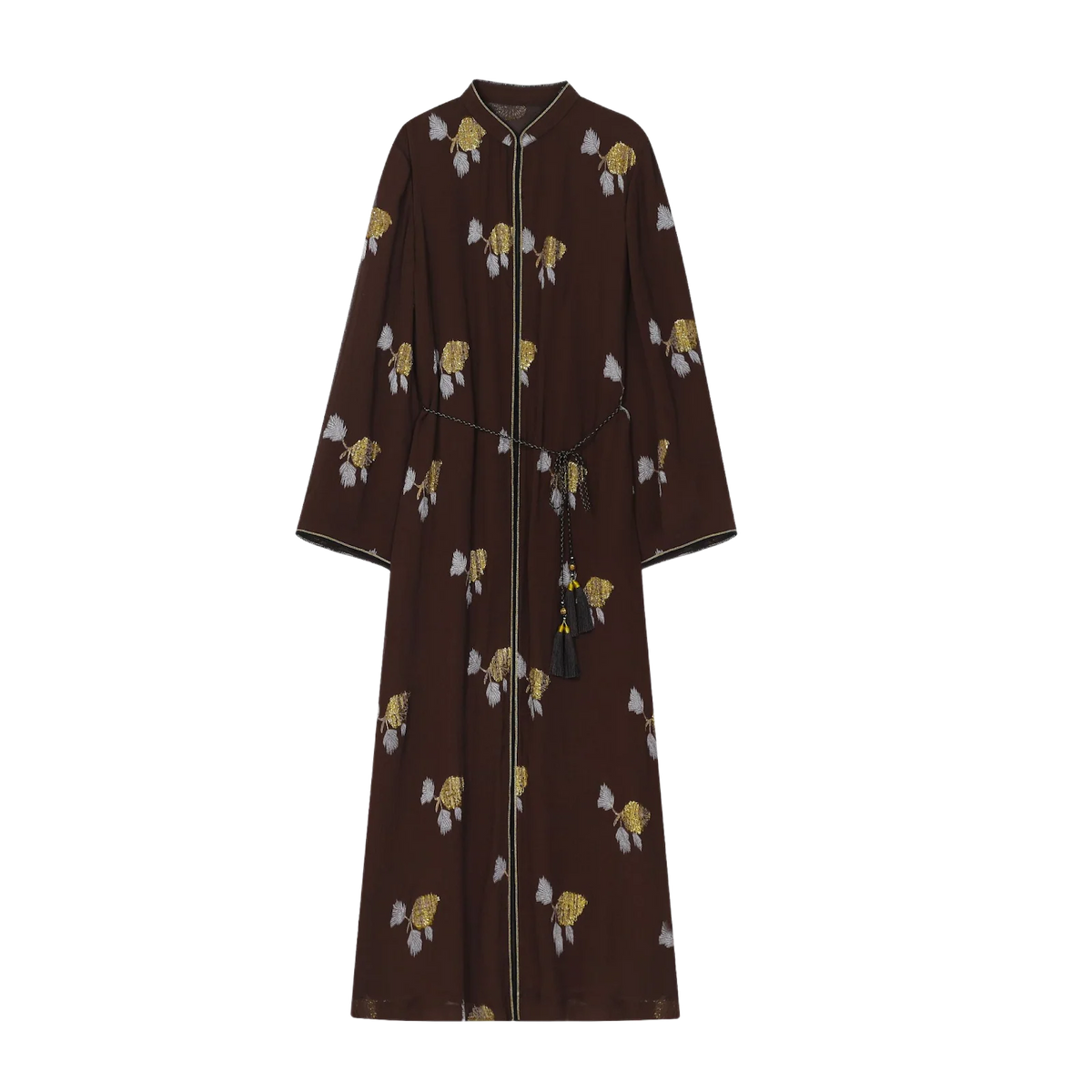 Velvet Flocked Abaya Coat - image 1