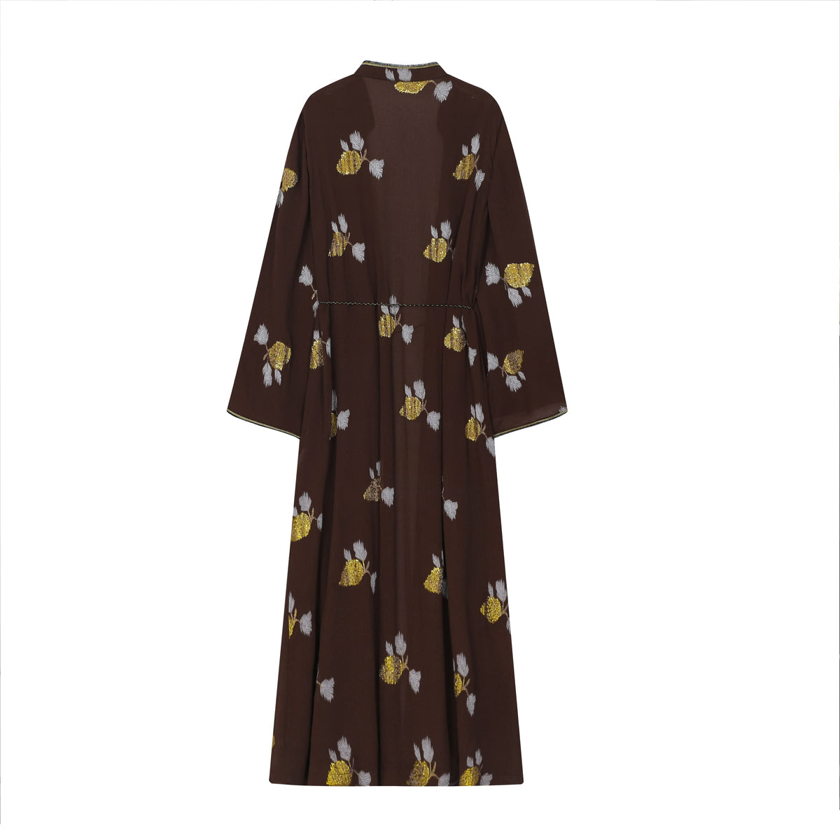 Velvet Flocked Abaya Coat - image 3