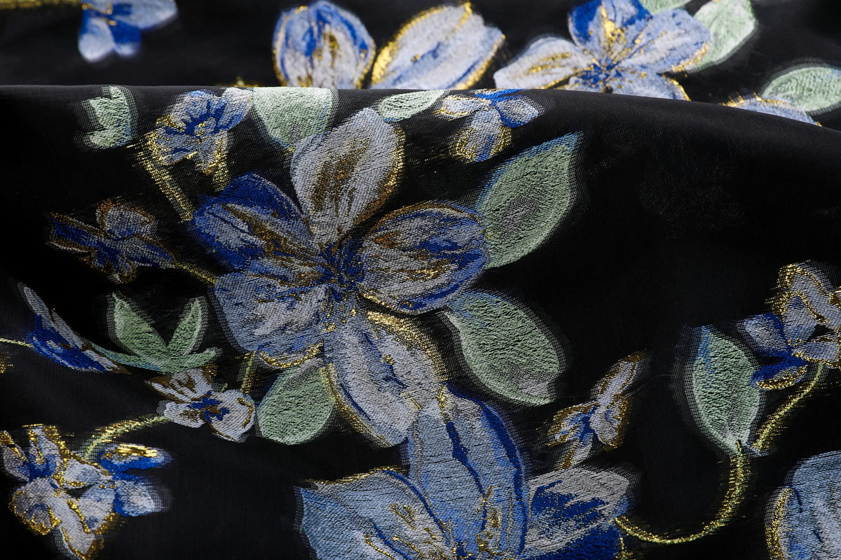 Blue Shimmer Abaya Coat - image 9