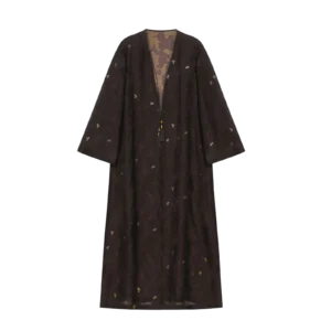 Gilded Peony Burnout Abaya